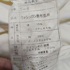 【差し上げます】　シングル掛け布団　冬用の画像