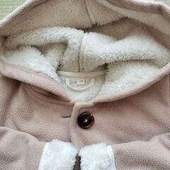110サイズ　裏ボアコート　ベージュの画像