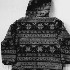 雪の結晶柄パーカー 130cmの画像