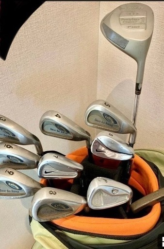 【受付終了】Callaway ゴルフクラブアイアンセット ミズノキャディバッグ付き