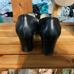 ローファー👞レディース👩Lamer本革✨サイズ23cm編み込みローファー汚れあり💦黒の画像