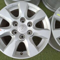 パジェロ純正 17インチ【富山】ミツビシ純正 アルミ 三菱純正 パジェロ アルミホイール 中古４本 車検対応の画像