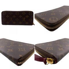 ルイヴィトン LOUIS VUITTON 長財布 モノグラム ポルトフォイユクレマンス ラウンドファスナー M60742 ブラウンの画像