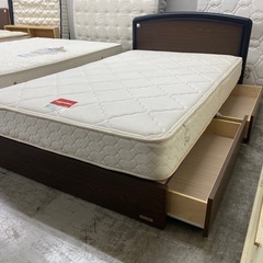 【愛品館 江戸川店 】 引き出し付き セミダブルベッド FranceBed（フランスベッド）の画像