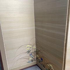 屏風  花鳥図 二曲一双 四曲 芳仙銘の画像