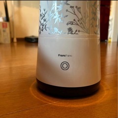 Francfranc 置き型加湿器 ホワイト 植物モチーフの画像