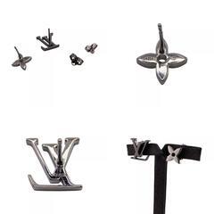 ルイヴィトン LOUIS VUITTON ピアス ブックル LVインスティンクト ピアス 両耳用 M00530 シルバーの画像