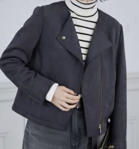 美品　ノーリーズ　ダンボールスエード　ライダース　ブルゾン　38