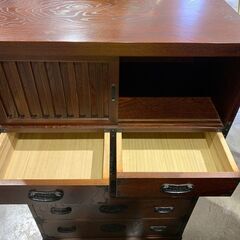 時代家具｜引き戸｜5段チェストの画像