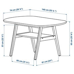 IKEA HALVDAN ハルヴダン ダイニングテーブルの画像