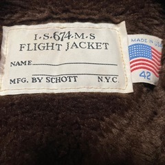 SCHOTT FLGIHT JACKET IS674MS　の画像