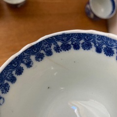 8個セット【松竹梅/明治時代の古い食器】蕎麦猪口 染付の画像