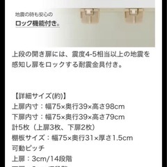 ニトリポルテ鏡面ホワイト両開き‼️相談可‼️早い方優先‼️の画像