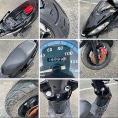 キムコ　Vリンク125SRC 約1.7万km 前後タイヤ・バッテリー新品　普通に乗れる　タコメーター付　福岡市の画像