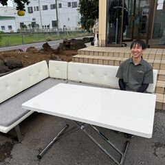 昇降 ダイニングソファー ダイニングテーブルセットの画像