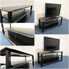 【未使用】テレビ台 オープンタイプ AS-CPS1030 ブラック 32～42V型対応 スウィング 完成品ローボード 訳アリ・傷物アウトレット・展示品の画像