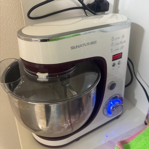 SUNATIR スタンドミキサー ホワイト・バーガンディ
