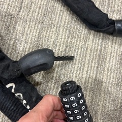 ワイヤーロック　鍵　5桁　
防犯 バイク　自転車　セット チェーンロック　3本　　　　の画像