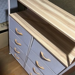 多段収納チェスト（8段）ナチュラルウッドの画像