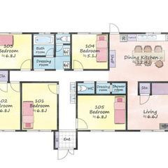 【沖縄県うるま市】2月より空きあり！女性専用シェアハウスCOSTA田場