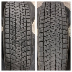 ブリヂストン BRIDGESTONE ブリザック BLIZZAK DM-V1 195/80R15 スタッドレスタイヤ 4本セット 2014年製 ハイエースに使用 パンク修理歴無しの画像