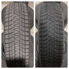 ブリヂストン BRIDGESTONE ブリザック BLIZZAK DM-V1 195/80R15 スタッドレスタイヤ 4本セット 2014年製 ハイエースに使用 パンク修理歴無しの画像