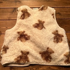 ジェラピケセット　ベビー　スタイ　モコモコベスト　クマの画像