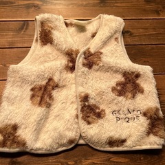 ジェラピケセット　ベビー　スタイ　モコモコベスト　クマの画像