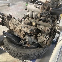 JB23W スズキ ジムニー マニュアル車 MT車 エンジン ミッション シフト コンピューター クラッチペダル ラジエーター セット の画像