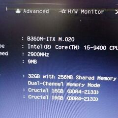 【BIOS OK】B360M-ITXの画像