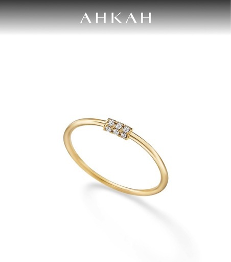 AHKAH アーカー　ホワイトナイトファイン リング　５号　ピンキーリング