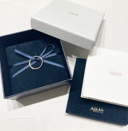 AHKAH アーカー ホワイトナイトファイン リング 5号 ピンキーリング