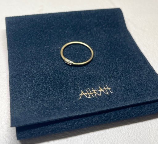 AHKAH アーカー ホワイトナイトファイン リング 5号 ピンキーリング
