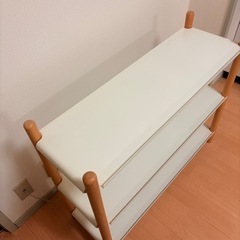 3段棚 ラック 白の画像