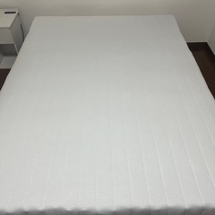 脚付マットレスダブルベッド、高脚２５cmの画像