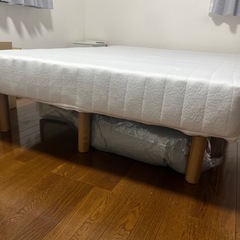 脚付マットレスダブルベッド、高脚２５cmの画像