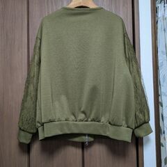 【AZUL BY MOUSSY】※未使用品※袖レースポンチブルゾン フルジップブルゾンの画像
