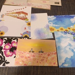 便箋・葉書・万年筆などの画像