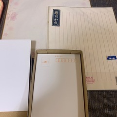 便箋・葉書・万年筆などの画像