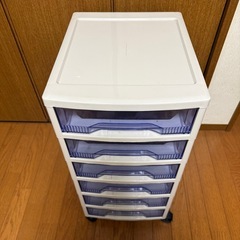 収納ボックス6段キャスター付きの画像