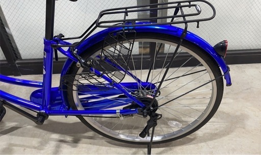 新古車☆1ヶ月使用のみ26インチ中古自転車ブルーママチャリシティ