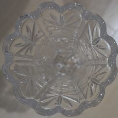 東洋佐々木ガラス 花瓶 箱付き 約21cm 切子風デザインの画像