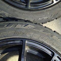 ★軽自動車★人気の【マッド＆スノー】14インチ TOYO オープンカントリー R/T【富山】トーヨー 155/65R14 黒 アルミ Xスピード 中古４本 14インチの画像