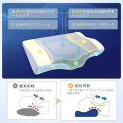 AooDen 枕 低反発 首が痛くならない まくら 高さ調整可 横向き寝 通気性の画像