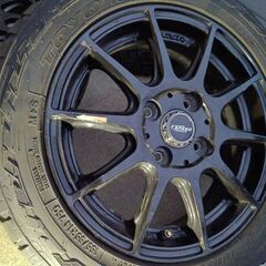 ★軽自動車★人気の【マッド＆スノー】14インチ TOYO オープンカントリー R/T【富山】トーヨー 155/65R14 黒 アルミ Xスピード 中古４本 14インチの画像