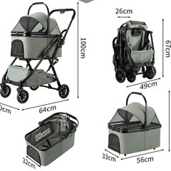 美品ペットカート分離型の画像