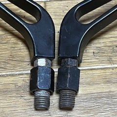 バイク用 ミラー 左右セット ブラックの画像
