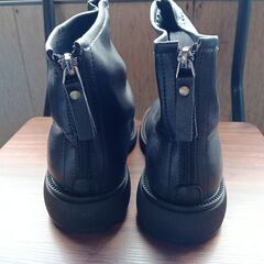 新品 23cm レディース ブーツ ブラック 厚底 シューズ ショートブーツ【B043-Z】の画像