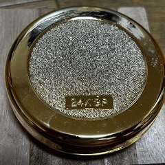 朱肉入れ 24KGP 24金メッキ 木箱入り 菊紋の画像