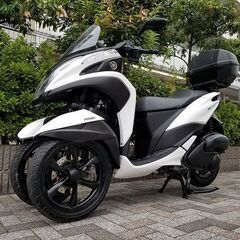 【普通免許仕様もOK】トリシティ155ABS「低走行距離8650km」純正トップケース付 オイル交換済★TRIX★の画像
